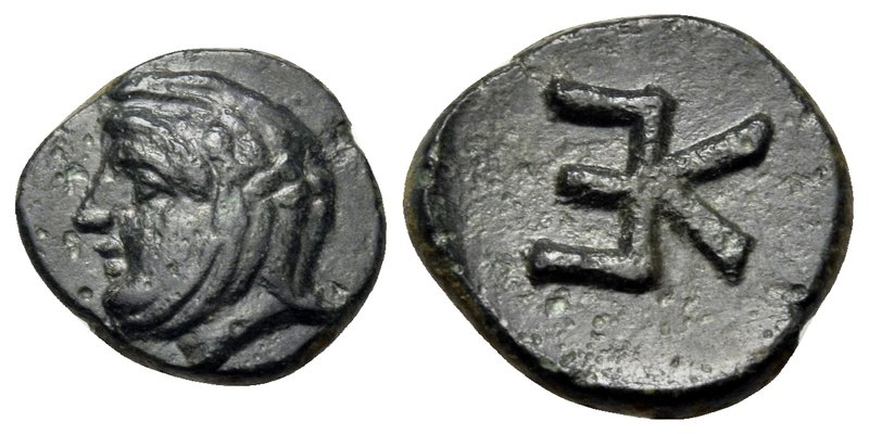 TROAS. Kebren. Circa 412-399 BC. Half chalkous (Bronze, 9 mm, 0.71 g, 12 h). Hea...