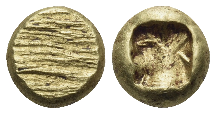 IONIA. Uncertain. Circa 650-600 BC. Hemihekte or 1/12 Stater (Electrum, 7 mm, 1....
