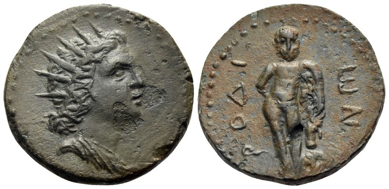 ISLANDS OFF CARIA, Rhodos. Rhodes. Late 1st century AD. (Bronze, 17.5 mm, 3.64 g...