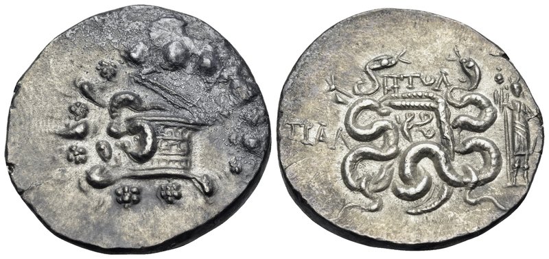 LYDIA. Tralleis. Circa 166-67 BC. Cistophoric Tetradrachm (Silver, 27 mm, 12.00 ...