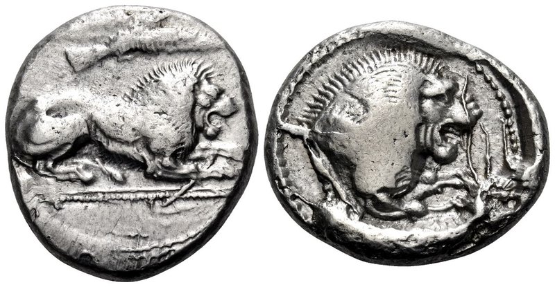 CYPRUS. Amathus. Uncertain king (Mo-), circa 450/30 BC. Stater (Silver, 24 mm, 1...