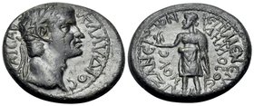 PHRYGIA. Aezanis. Claudius, 41-54. (Bronze, 21.5 mm, 5.39 g, 11 h), struck under magistrate Menelaos son of Demosthenes. ΚΛΑΥΔΙΟC ΚΑΙCΑΡ Laureate head...