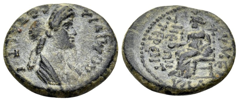 PHRYGIA. Eumeneia. Domitia, Augusta, 82-96. (Bronze, 15 mm, 2.31 g, 12 h), struc...