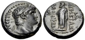 PHRYGIA. Laodicea ad Lycum. Nero, 54-68. (Bronze, 19 mm, 6.24 g, 6 h), struck under magistrate Kor. Aineias. ΝΕΡΩΝ ΣΕΒΑΣΤΟΣ Laureate head of Nero to r...