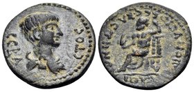 PHRYGIA. Sebaste. Nero, 54-68. (Bronze, 21 mm, 4.25 g, 12 h), struck under the magistrate Julius Dionysius, circa 55. CΕΒΑ-CΤΟΣ Bareheaded and draped ...