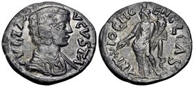 PISIDIA. Antiochia. Julia Domna, Augusta, 193-217. (Bronze, 23 mm, 4.53 g, 6 h). IVLIA A-VGVSTA Draped bust of Julia Domna to right. Rev. ANTIOCH GEN ...