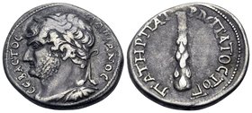 CAPPADOCIA. Caesaraea-Eusebia. Hadrian, 117-138. Didrachm (Silver, 22 mm, 6.35 g, 11 h), c. 128. AΔPIANOC CEBACTOC Laureate head of Hadrian to left. R...