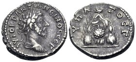 CAPPADOCIA. Caesaraea-Eusebia. Marcus Aurelius, 161-180. Didrachm (Silver, 20 mm, 6.53 g, 6 h), 161-166. AYTOKP ANTΩNEINOC CEB Laureate and cuirassed ...