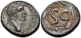 SYRIA, Seleucis and Pieria. Antioch. Tiberius, 14-37. (Bronze, 27 mm, 15.18 g, 11 h), 31-32. TI CAESAR AVG TR POT XXXIII Laureate head of Tiberius to ...