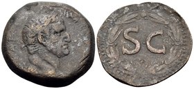 SYRIA, Seleucis and Pieria. Antioch. Galba, 68-69. Dupondius (Orichalcum, 27.5 mm, 14.61 g, 12 h). IM [SER SVL GAL] CAE Laureate head of Galba to righ...