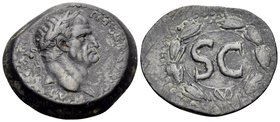 SYRIA, Seleucis and Pieria. Antioch. Galba, 68-69. As (Copper, 23 mm, 7.88 g, 1 h). IM•SER•SVL• GALBA•CAE Laureate head of Galba to right. Rev. S•C in...