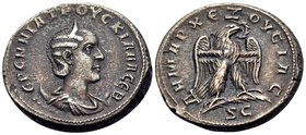SYRIA, Seleucis and Pieria. Antioch. Herennia Etruscilla, Augusta, 249-251. Tetradrachm (Billon, 26 mm, 12.87 g, 1 h), 4th officina, 250-251. EPENNIA ...