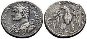 PHOENICIA. Aradus. Caracalla, 198-217. Tetradrachm (Silver, 26 mm, 12.43 g, 12 h), 215-217. ΑΥ• Κ• M• A• Α-ΝΤΩΝΕΙΝΟC Laureate and cuirassed bust of Ca...