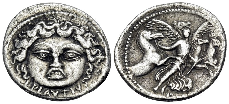 L. Plautius Plancus, 47 BC. Denarius (Silver, 20.5 mm, 3.63 g, 11 h), Rome. L PL...