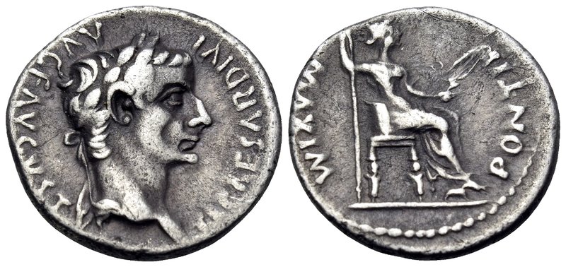 Tiberius, 14-37. Denarius (Silver, 18 mm, 3.61 g, 4 h), "Tribute Penny" type, Lu...