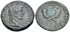 Tiberius, 14-37. Dupondius (Orichalcum, 28.5 mm, 15.72 g, 12 h), Commagene, 19-20. TI•CAESAR•DIVI• AVGVSTI•F• AVGVSTVS Laureate head of Tiberius to ri...