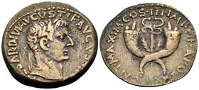 Tiberius, 14-37. Dupondius (Orichalcum, 29 mm, 12.97 g, 12 h), Commagene, 19-20. TI•CAESAR•DIVI• AVGVSTI•F• AVGVSTVS Laureate head of Tiberius to righ...