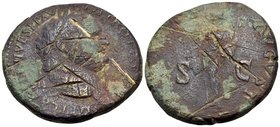 Titus, 79-81. Sestertius (Orichalcum, 34 mm, 24.30 g, 7 h), eastern mint, possibly in Thrace, 80-81. IMP T CAES DIVI VESP F AVG P M TR P P P COS VIII ...