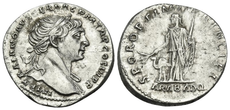 Trajan, 98-117. Denarius (Silver, 18.5 mm, 3.25 g, 7 h), Rome, 112-113. IMP TRAI...