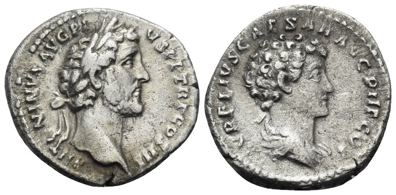 Antoninus Pius, with Marcus Aurelius as Caesar, 138-161. Denarius (Silver, 12.5 ...