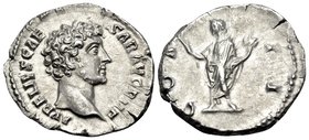 Marcus Aurelius, as Caesar, 139-161. Denarius (Silver, 18.5 mm, 2.74 g, 7 h), struck under Antoninus Pius, Rome, 145-147. AVRELIVS CAESAR AVG PII F Ba...