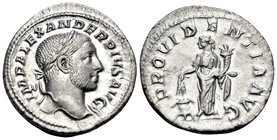 Severus Alexander, 222-235. Denarius (Silver, 21 mm, 3.49 g, 1 h), Rome, 232. IMP ALEXANDER PIVS AVG Laureate head of Severus Alexander to right, with...