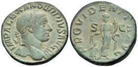 Severus Alexander, 222-235. Sestertius (Orichalcum, 28 mm, 19.44 g, 12 h), Rome, 232. IMP ALEXANDER PIVS AVG Laureate head of Severus Alexander to rig...