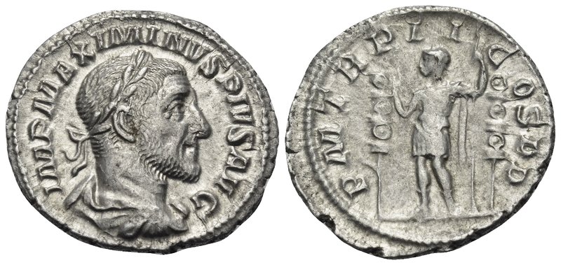 Maximinus I, 235-238. Denarius (Silver, 19 mm, 2.21 g, 1 h), Rome, March 235 - J...