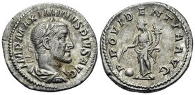 Maximinus I, 235-238. Denarius (Silver, 20.5 mm, 3.24 g, 7 h), Rome, 235-236. IMP MAXIMINVS PIVS AVG Laureate, draped and cuirassed bust of Maximinus ...