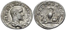 Maximus, Caesar, 235/6-238. Denarius (Silver, 20.5 mm, 3.30 g, 5 h), struck under his father, Maximinus I, Rome, 235-236. IVL VERVS MAXIMVS CAES Bare-...