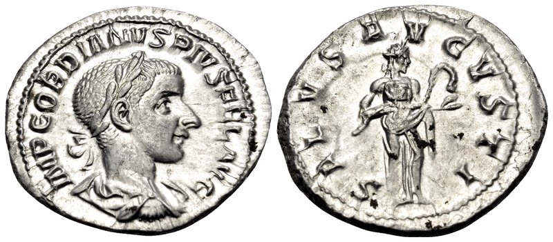 Gordian III, 238-244. Denarius (Silver, 20 mm, 2.95 g, 2 h), Rome, 240. IMP GORD...