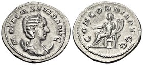 Otacilia Severa, Augusta, 244-249. Antoninianus (Silver, 23.5 mm, 3.82 g, 6 h), struck under Philip I, Rome, 247. M OTACIL SEVERA AVG Diademed and dra...