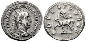 Trajan Decius, 249-251. Antoninianus (Silver, 22.5 mm, 3.88 g, 1 h), Rome. IMP C M Q TRAIANVS DECIVS AVG Radiate, draped and cuirassed bust of Trajan ...