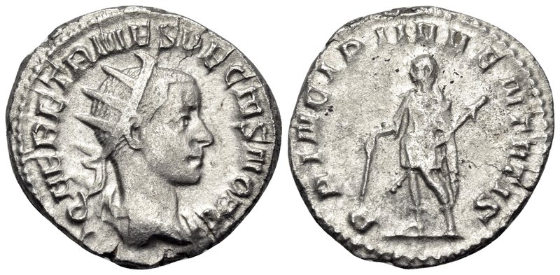 Herennius Etruscus, as Caesar, 249-251. Antoninianus (Silver, 21.5 mm, 4.01 g, 7...