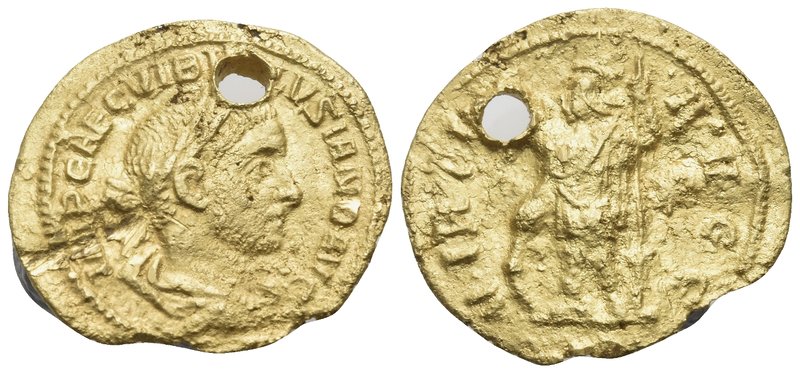 Volusian, 251-253. Aureus (Gold, 19.5 mm, 3.16 g, 1 h), Rome. IMP CAE C VIB VOLV...