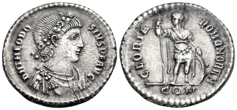 Theodosius I, 379-395. Miliarense (Silver, 23 mm, 4.95 g, 7 h), Constantinople, ...