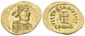 Constantine IV Pogonatus, 668-685. Tremissis (Gold, 18.5 mm, 1.45 g, 6 h), Constantinople, 669-674. D N CONSTAN-TINY P P AV Diademed, draped and cuira...