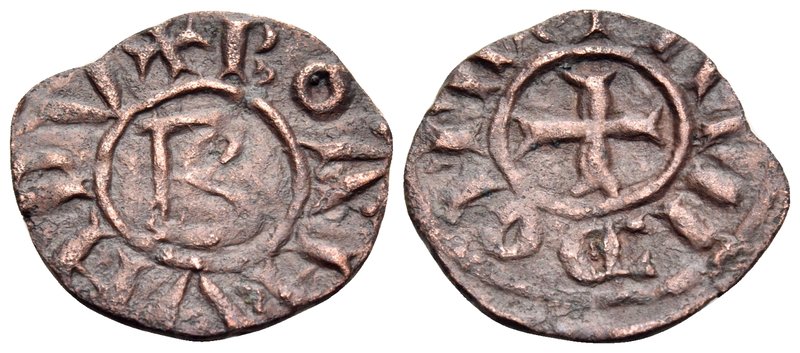 CRUSADERS. Antioch. Bohémond IV, 1201-1233. Fractional Denier (Billon, 17 mm, 0....