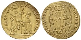 CRUSADERS. Knights of Rhodes (Knights Hospitallers). Fabrizio del Carretto, 1513-1521. Ducat (Gold, 22 mm, 3.49 g, 11 h), imitating the Venetian Ducat...