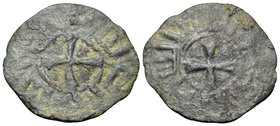 ARMENIA, Cilician Armenia. Baronial. Roupen I, 1080-1095. Pogh (Bronze, 22 mm, 1.79 g). +ԱաԻԲԷՆ ( 'Roupen' in Armenian ) around cross. Rev. Ծաոա այ ( ...