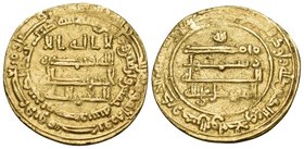ISLAMIC, 'Abbasid Caliphate. Al-Mutawakkil, AH 232-247 / AD 847-861. Dinar (Gold, 21 mm, 3.97 g, 11 h), citing the heir al-Mu'tazz, Misr (Cairo) mint,...