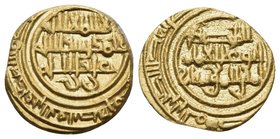 ISLAMIC, Fatimids. al-Hakim bi-Amr Allah, AH 386-411 / AD 996-1021. 1/4 Dinar (Gold, 12 mm, 1.00 g, 8 h), al-Mahdiyya (Mahdia in Tunisia), date off fl...