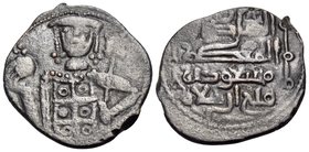 ISLAMIC, Seljuks. Rum. Rukn al-Din Mas'ud I, AH 510-551 / AD 1116-1156. Fals (Bronze, 23 mm, 4.15 g, 10 h). Half-length facing bust of a Byzantine emp...