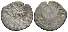 CANDIA. Countermarked Sesini Series. 1609. (Bronze, 17 mm, 1.17 g), struck possibly on a Sesino of Francesco Dona (1545-1553). [..] DVX VENE Cross fou...