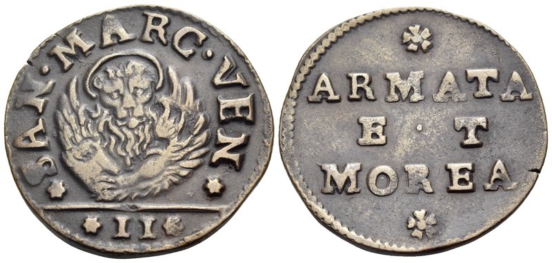 ITALY, Venice. Coinage for The Peloponnesos (the Morea) and the Armed Forces. Ci...