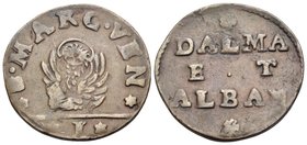 ITALY, Venice. Coinage for Dalmatia and Albania. Circa 1626 and later. Soldo (Copper, 23 mm, 3.83 g, 5 h), Decreed 9 May 1626, 17 June 1684 and 10 Feb...