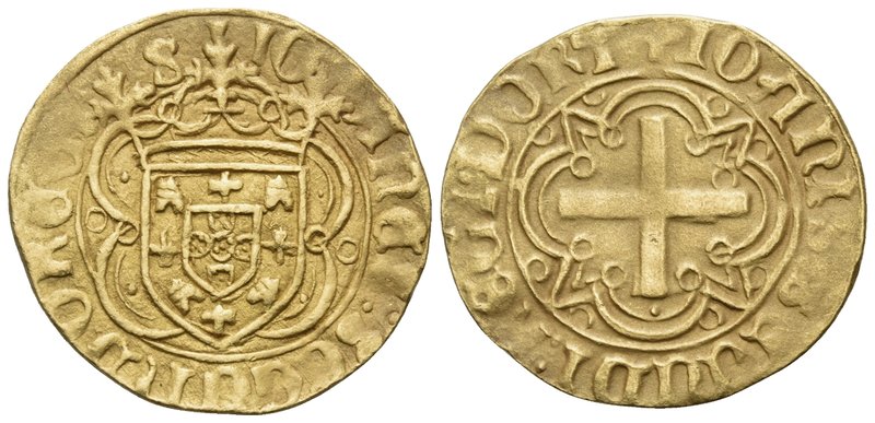 PORTUGAL, Kingdom. John II, 1481-1495. Cruzado (Gold, 21.5 mm, 3.47 g, 10 h), Li...