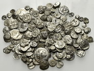 GREEK. 5th-3rd Century BC. (Silver, 62.00 g). A large lot of One Hundred and Fifty-five (155) Greek silver fractional coins. Average fine-very fine. L...