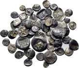 GREEK. Asia Minor. Circa 5th - 3rd Century BC. (Silver, 15.11 g). Lot of Fifty-eight (58) silver fractions. A varied and interesting group. Fine to ve...