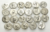 ROMAN IMPERIAL. Circa 1st-3rd Century AD. (Silver, 69.00 g). Lot of Twenty Three (23) Roman Denarii, including Domitian, Hadrian, Marcus Aurelius, Car...